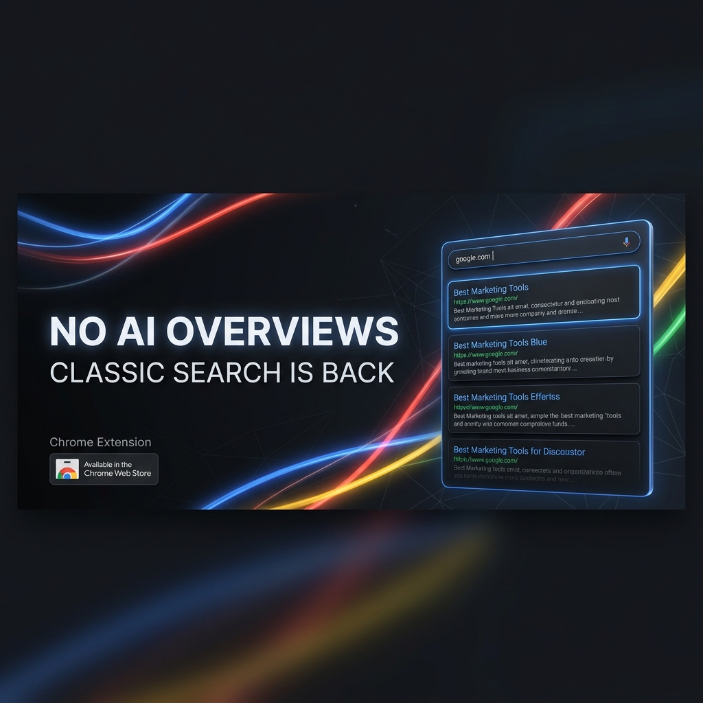 No AI Overviews Promo Marquee Banner